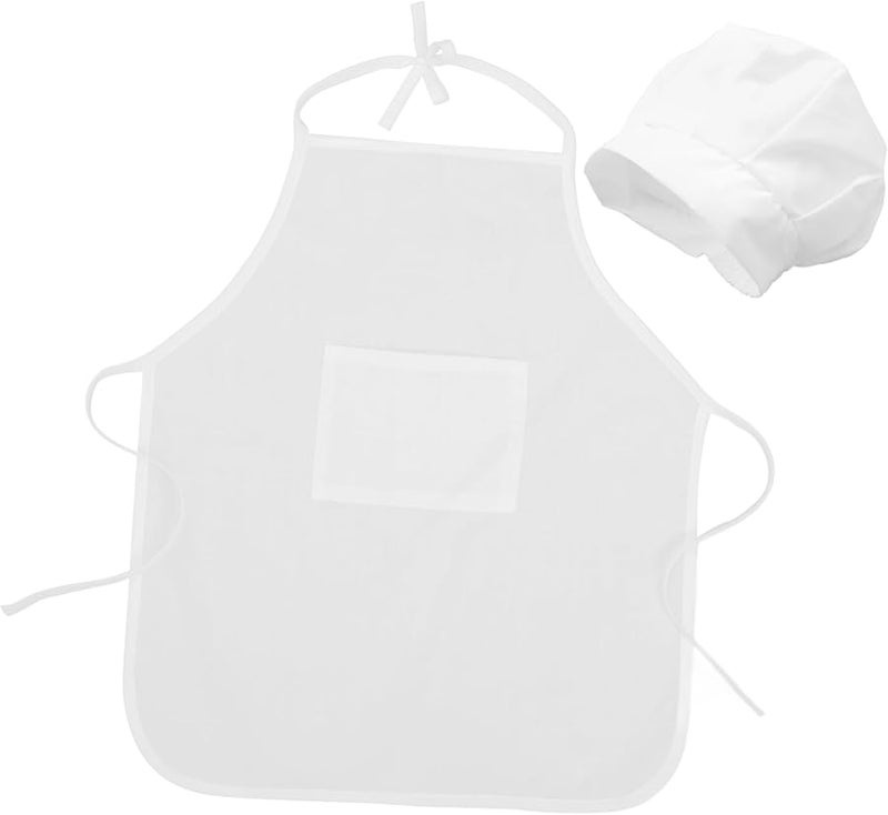 Newborn Chef Costume Adorable White Apron Hat Photography Props Small Size - Image 1